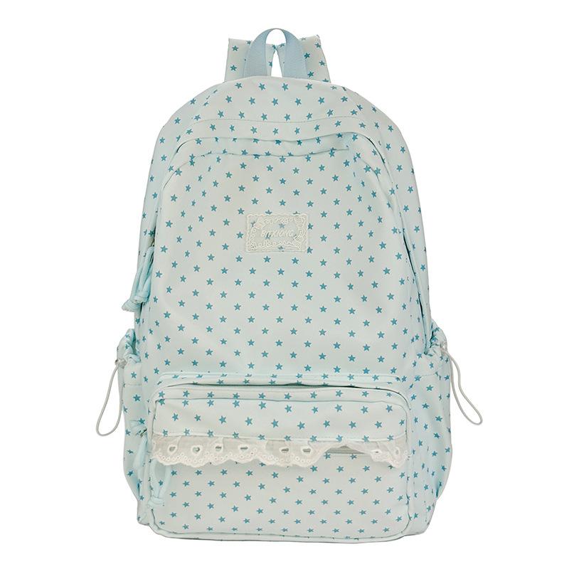 Schultasche Koreanisch ins College-Stil Gepunktet Hochwertige Schultasche Nische Schüler Niedlich Schultern Neuer Rucksack für Mittelschüler