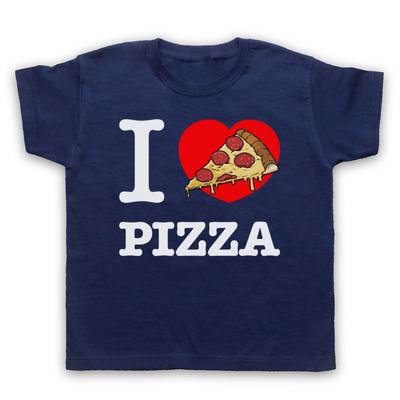 Jag Älskar Pizza Skräpmat Snabb Takeaway Älskare Ohälsosam Barn Barn T-Shirt