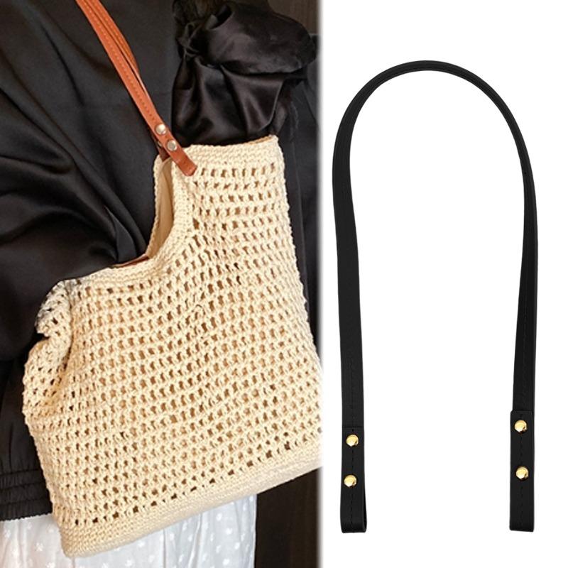 2pcs Solid Color Detachable PU Leather Bag Belt DIY Replacement Handle Shoulder Bags Accessories Handbag Band Strap Band Handle