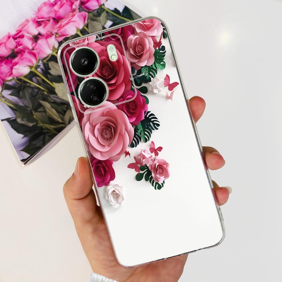 For Xiaomi Poco C65 Case Redmi 13C New Fashion Painted Back Cover 6.74'' Soft TPU Phone Case For Xiaomi Redmi 13C PocoC65 Bumper