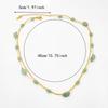 Green Natural Stone Bead Double Layered Necklace for Women 316L Stainless Steel Necklace Girl Charm Fashion Jewelry Gifts