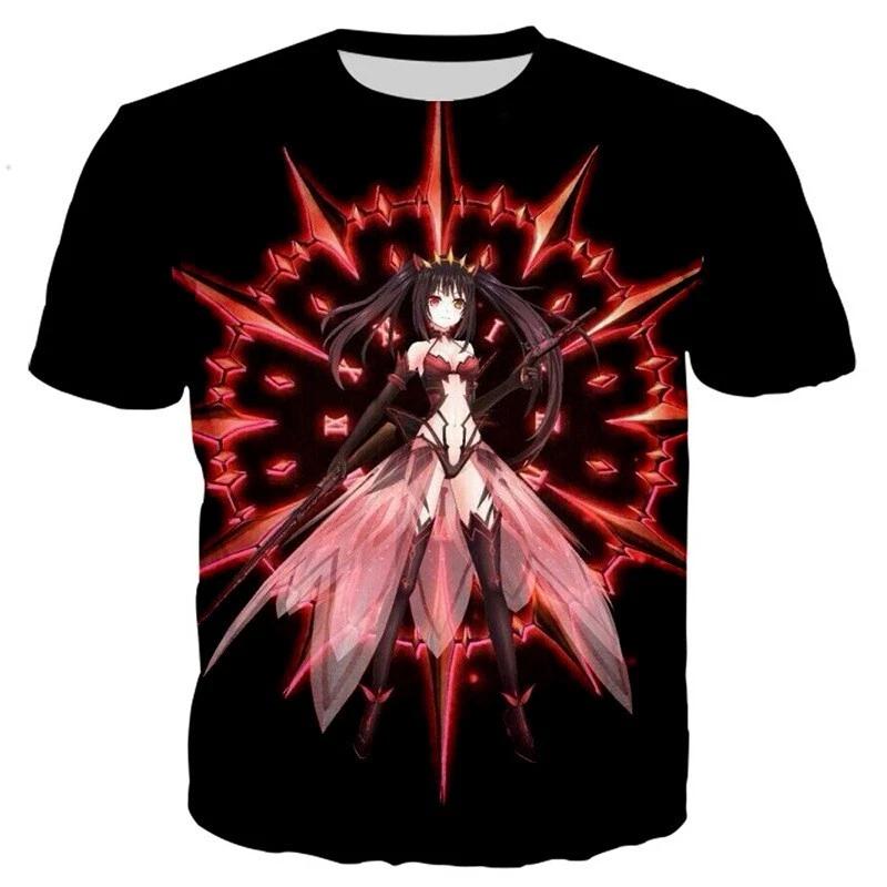 Cosplay DATE A LIVE Kurumi Tokisaki Anime Manga T-Shirt Tee Costumes Polyester