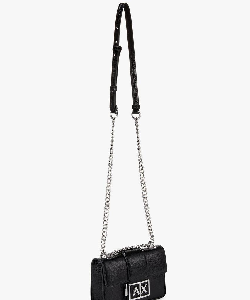 Armani Exchange Women'S Metal Logo Closure Shoulder Bag _Black_A425170501