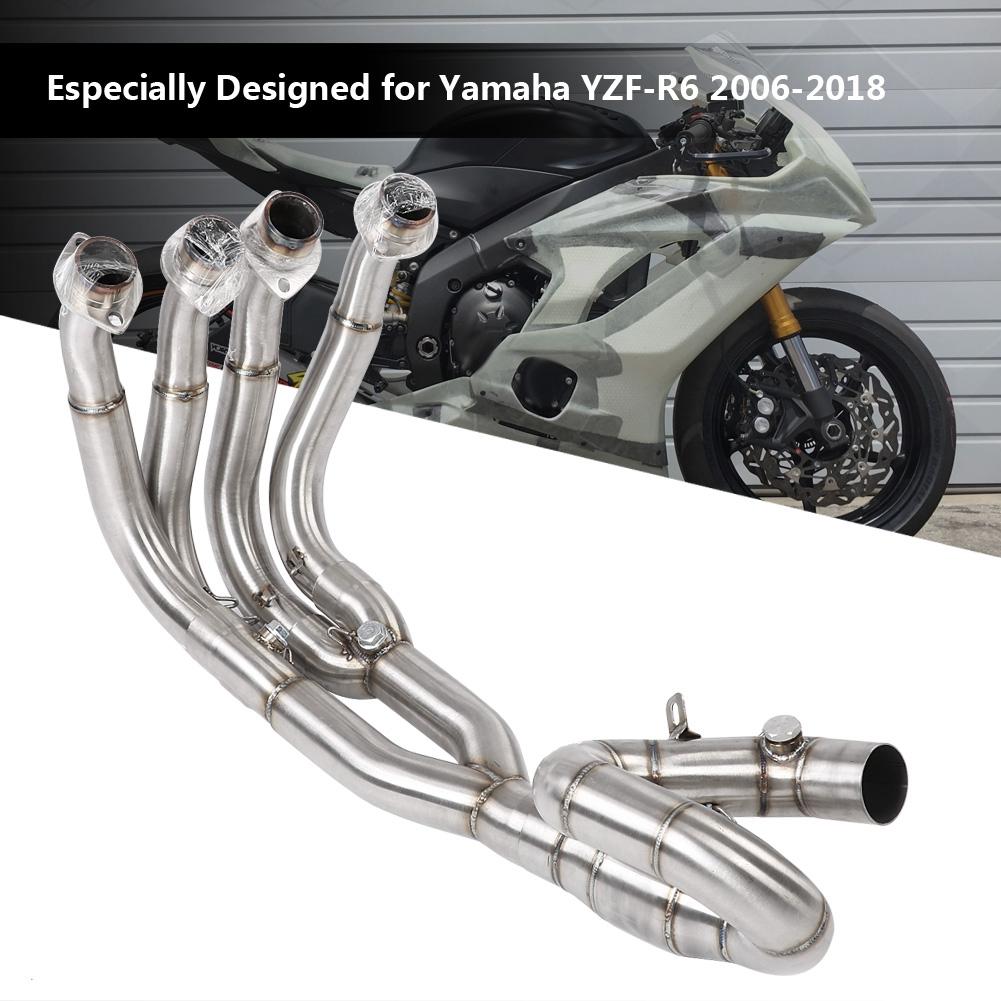 Motorcycle Full Exhaust System Vent Front Pipe Link Connect for Yamaha YZFR6 20062018