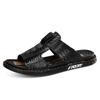 Fashion Leather Slippers Men Plus Size Beach Sandals Casual Summer Shoes for Men Fashion Flip Flops Sapatos Hembre Sapatenis Masculino