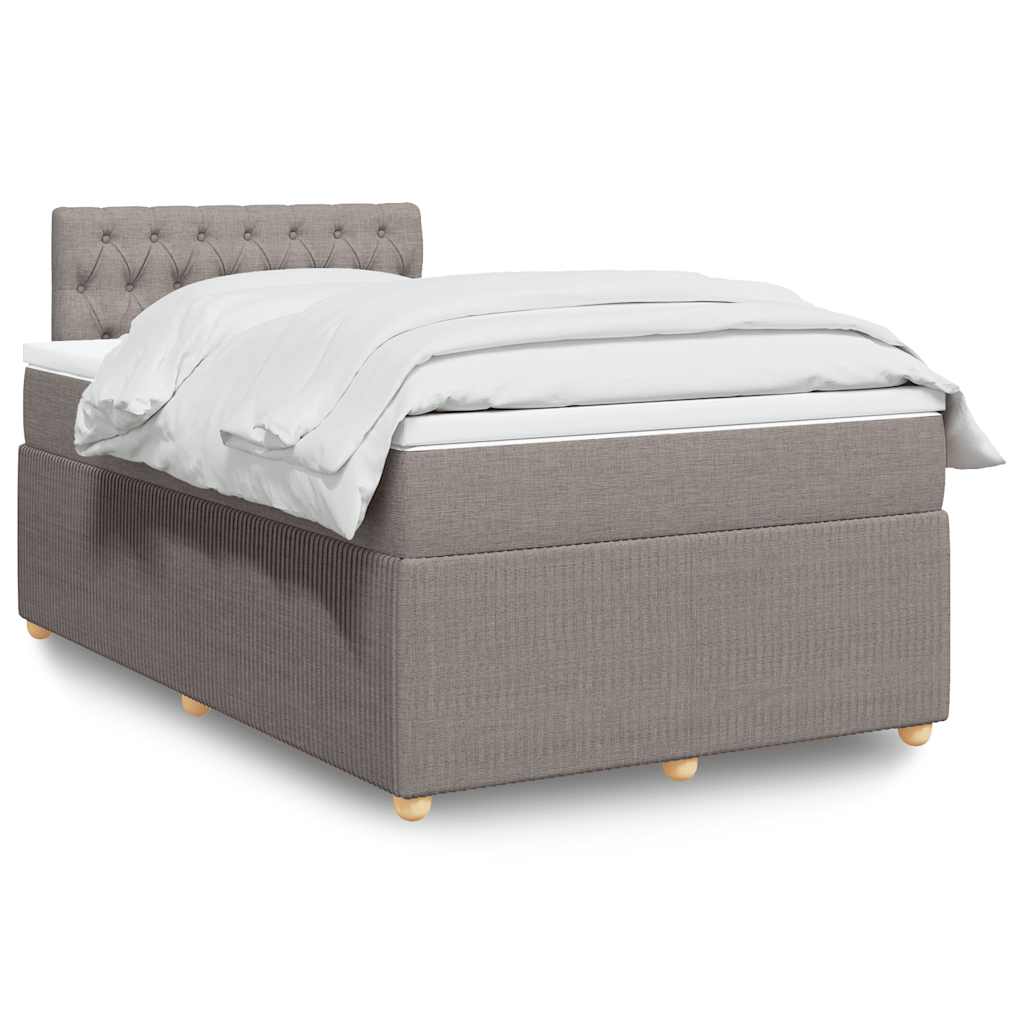 Vidaxl Kontinentalbett Mit Matratze, Taupe, 120X190 Cm, Stoff