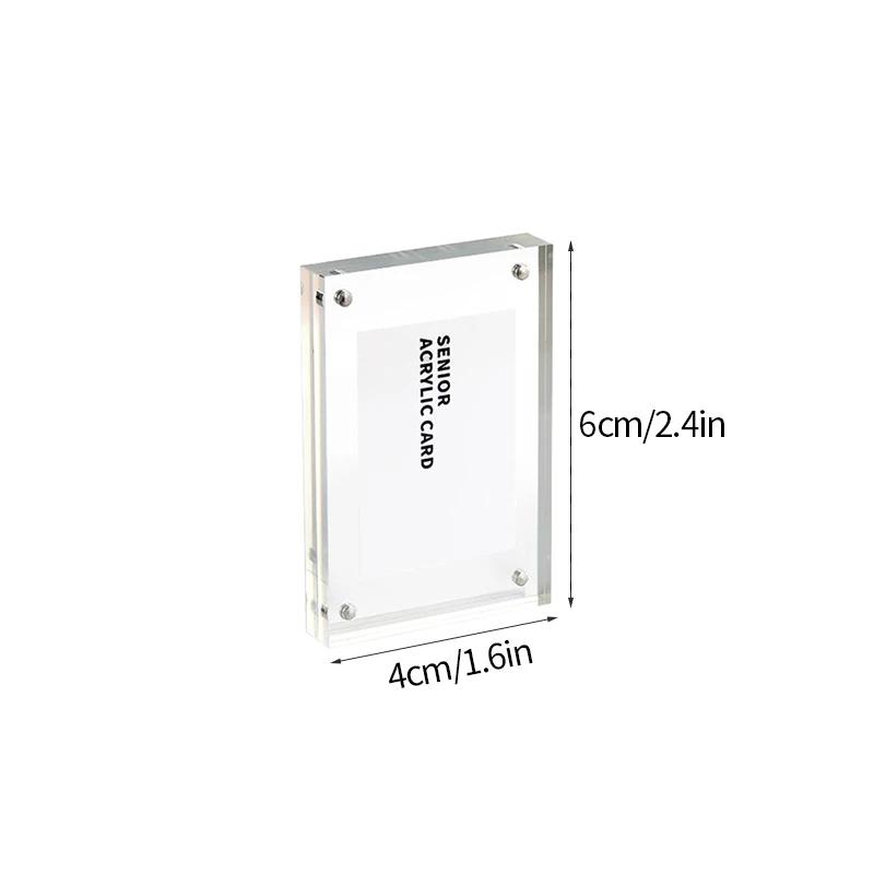 Acrylic Photo Frame Kpop Idol Photocard Hold Clear Picture Frame Mini Card Collect Book Photo Display Stand Desktop Decoration