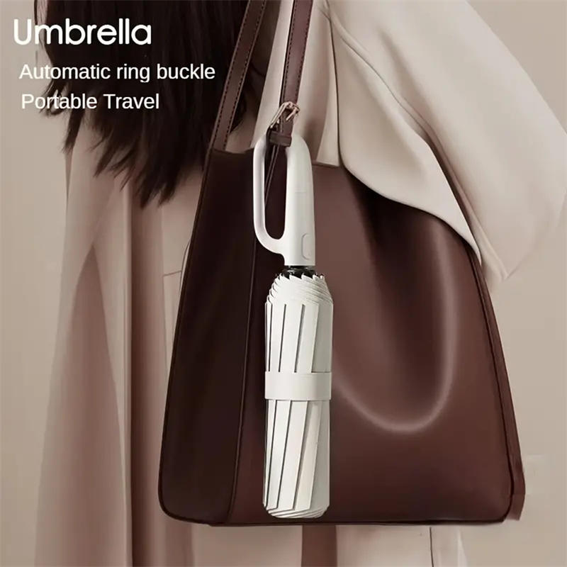 Windproof Automatic Foldable Umbrella with Dual Rain and Sun Protection