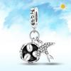 copper Authentic Charm Bead Charms Blue Sea Butterfly Whale CZ Charm Bead Charms Bead Charms Compatible With Authentic Accessories Bracelets Do It You