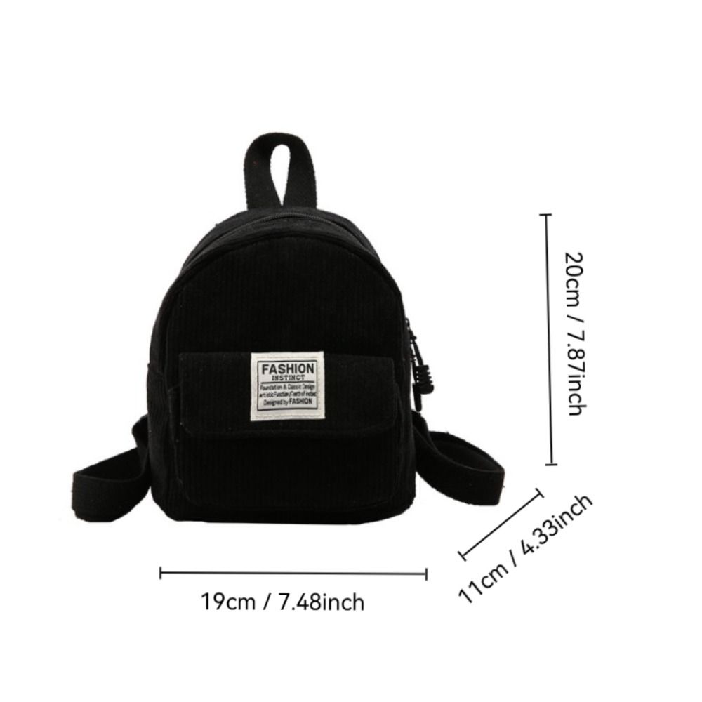Portable Handbag Mini Backpack Solid Color Korean Style Mini Shoulder Bags Rucksack School Bags Outdoor