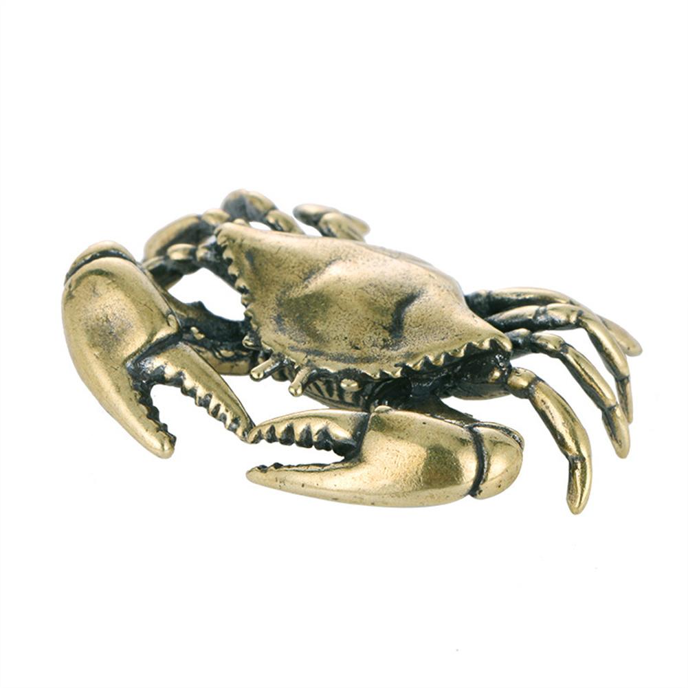 Pure Copper Crab Ornaments Brass Crab Crafts Crab Figurine Decoration Animal Statue Ornament Room Table Desktop Home Decoration