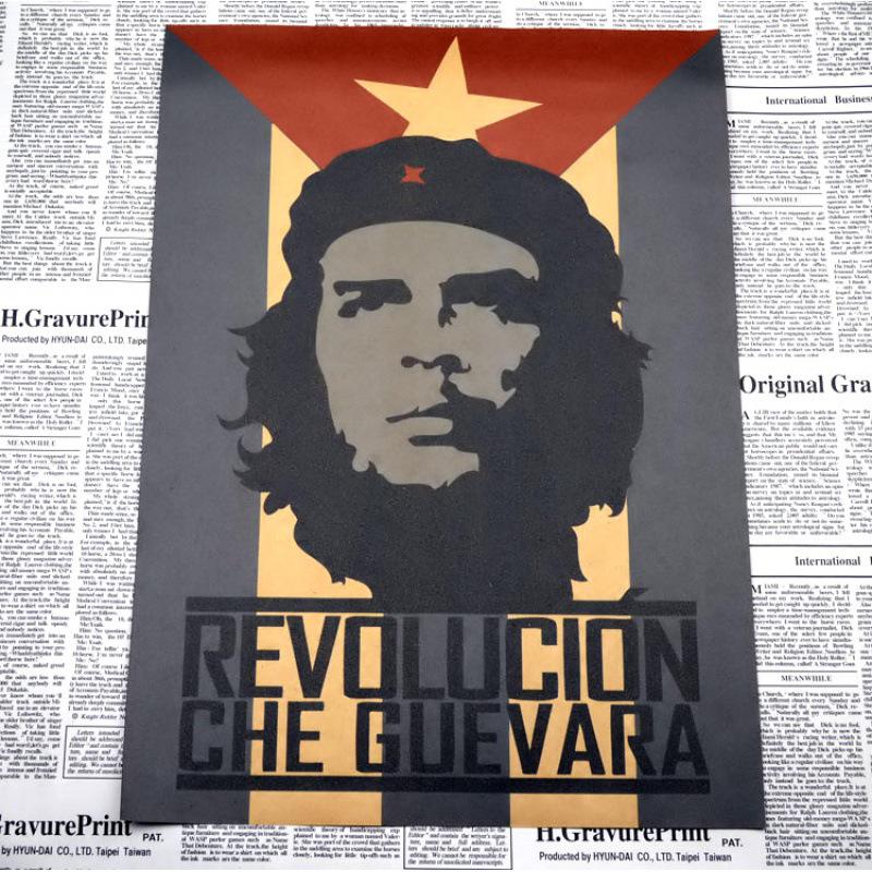 Che Guevara Red Revolution Retro Poster - Large Size for Bar/Cafe Decor