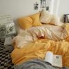 High Quality Solid Color Double Washed Cotton Bedding 4 Pieces Set Student Dormitory Bed Linen Duvet Set Bed Suit