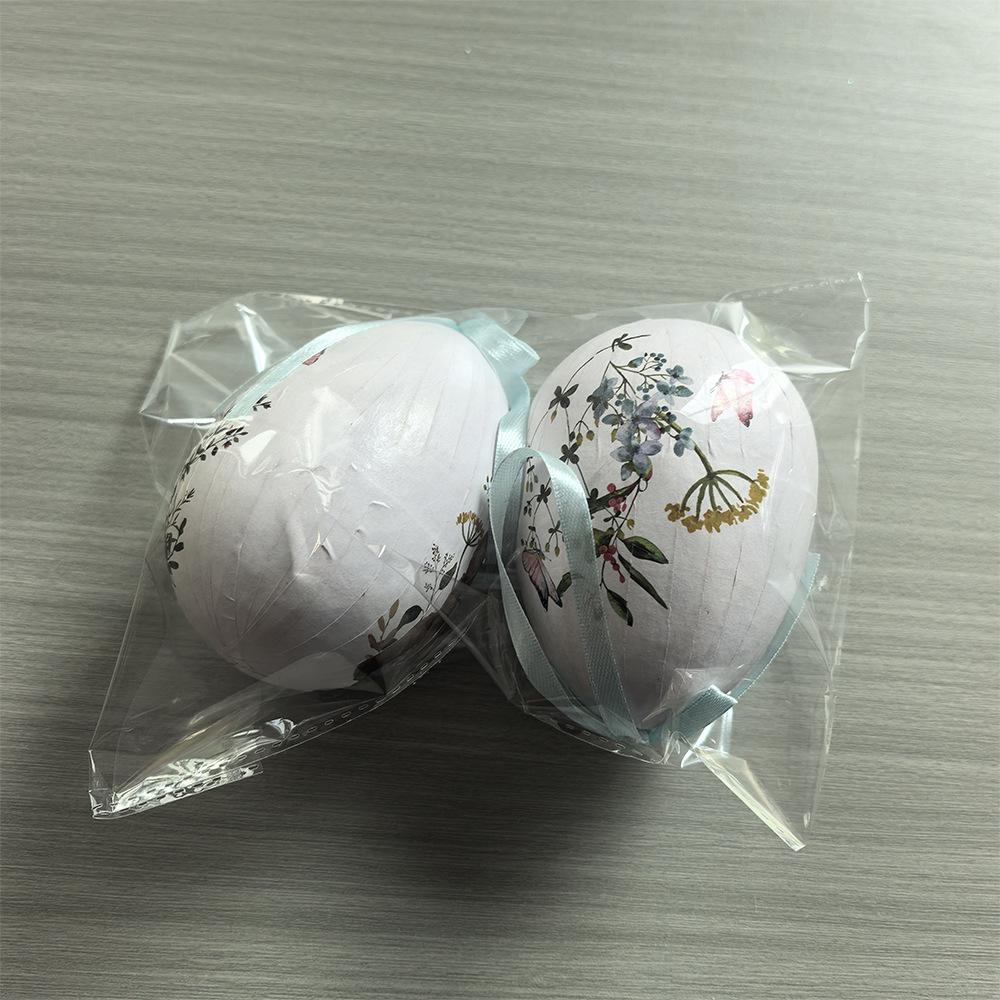 Foam Easter Eggs Pendant Diy Craft Artificial Easter Egg Decorative Cartoon Home Garden Party Decorations Gifts Atmosphere Props