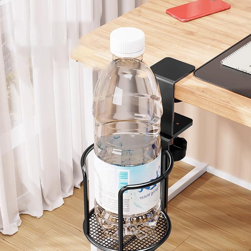 2-in-1 Schreibtisch-Getränkehalter mit Kopfhörerhalter, Auslaufsicherer Getränkehalter - 360° drehbarer Ständerhaken, Geeignet für Kaffeetassen