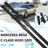 For Mercedes-Benz C-Class W205 S205 2014~ Front Rear Wiper Blades Set Kit Window Windshield Windscreen Brushes Car Accessory