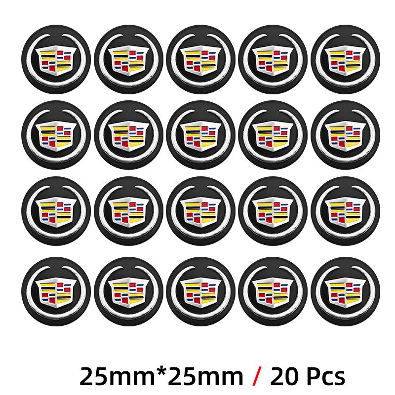 Aluminum Car Remote Key Stickers Decoration Emblem Decal For Cadillac Escalade ATS BLS CTS CT4 CT5 CT6 EXT STS SLS SLR SRX XLR