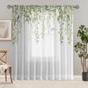 2 Pieces HD Digital Small Fresh Green Weeping Willow Print Curtains Home Decorating Style Decorating Living Room Bedroom Rodding