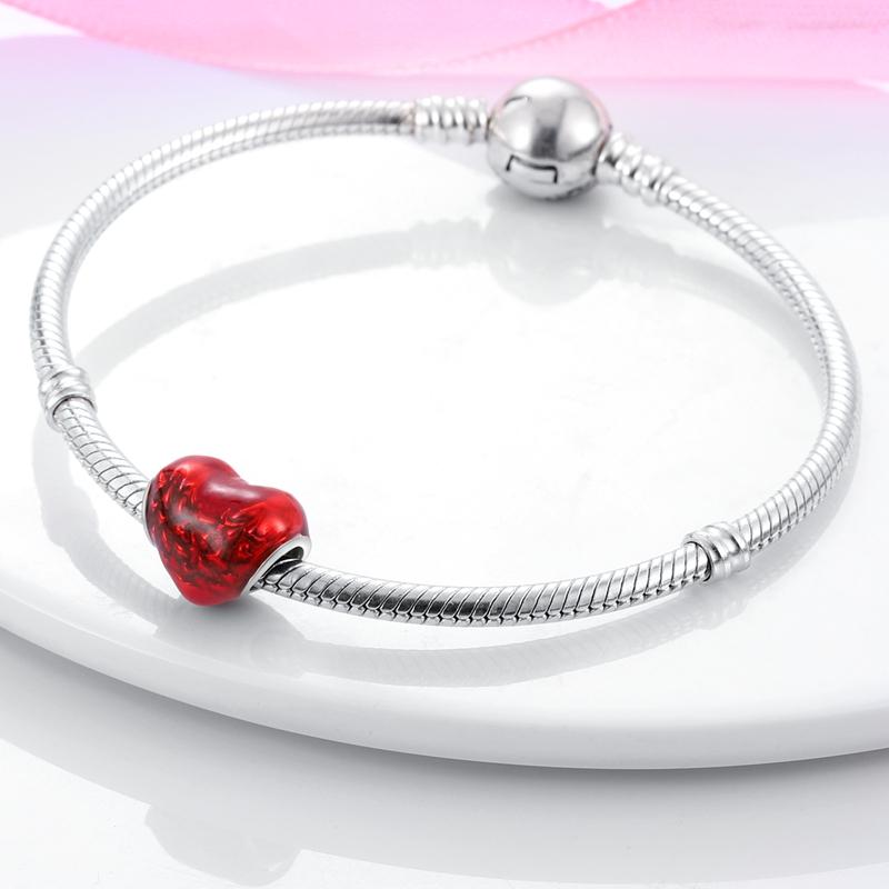 Copper Fashion Strawberry Crown Love Red Series Charms Beads Fit Original Fine Braceletsdiy Jewelry Gifts