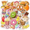 50 STKS Cartoon Westers Eten PVC Sticker Esthetische Gekleurde DIY Plakdecoratie Scrapbooking Handboek Kantoorbenodigdheden