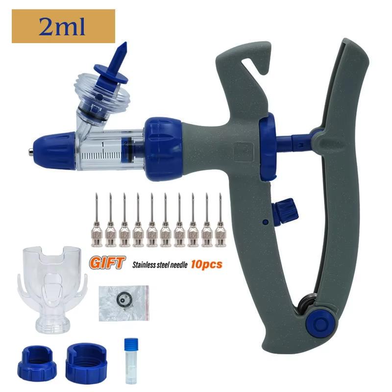 1ml/2ml /5ml Automatische Veterinaire Continue Spuit Dierlijke Injectie Verstelbare Vaccin voor Vee Varken Rundvee Schaap