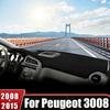 For Peogeot 3008 2008 2009 2010 2011 2012 2013 2014 2015 Car Dashboard Avoid Light Cover Anti-UV Non-Slip Mat Trument Carpets