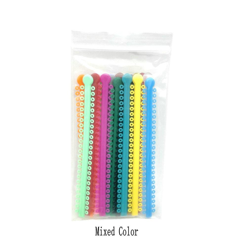 1000PCS/20Sticks Dental Orthodontic Elastic Ligature Ties Bands for Brackets Braces 1 Pack Ligature Tie