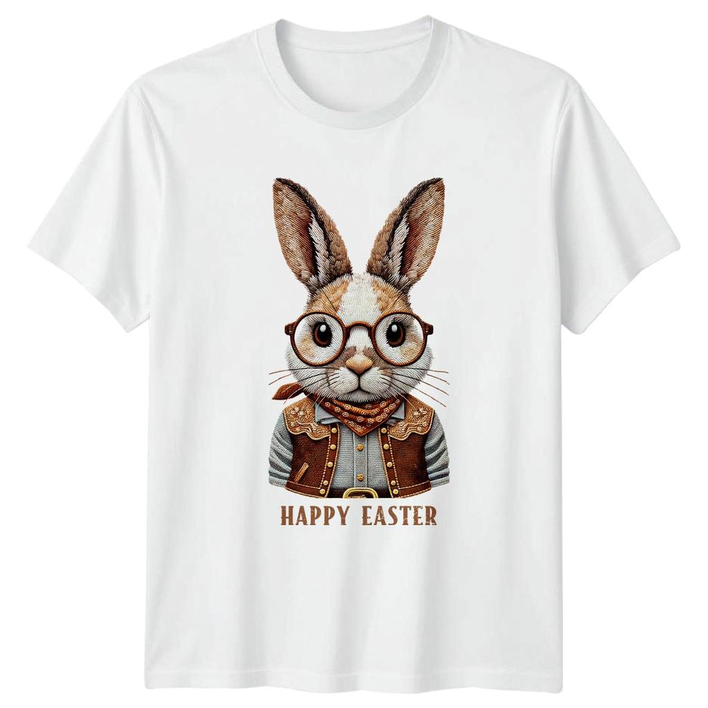 Happy Easter TShirt Hipster Rabbit Western Easter Gift For Him And Her