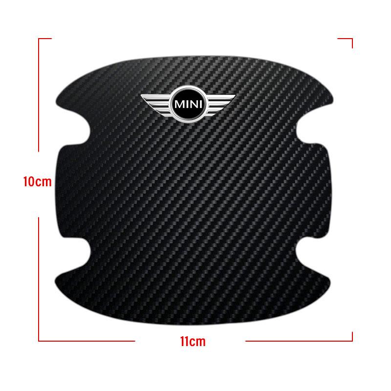 4PCS Car Door Handle Protection Sticker Emblem Car Styling For Mini Cooper One S Clubman R50 R53 R56 R60 F55 F56 R57 R58 R59