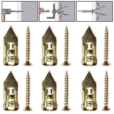 20/50/100 Set Self Tapping Screws Self Drilling Anchors Screws Drywall Anchors Expansion Nails Use For Gypsum Plasterboard