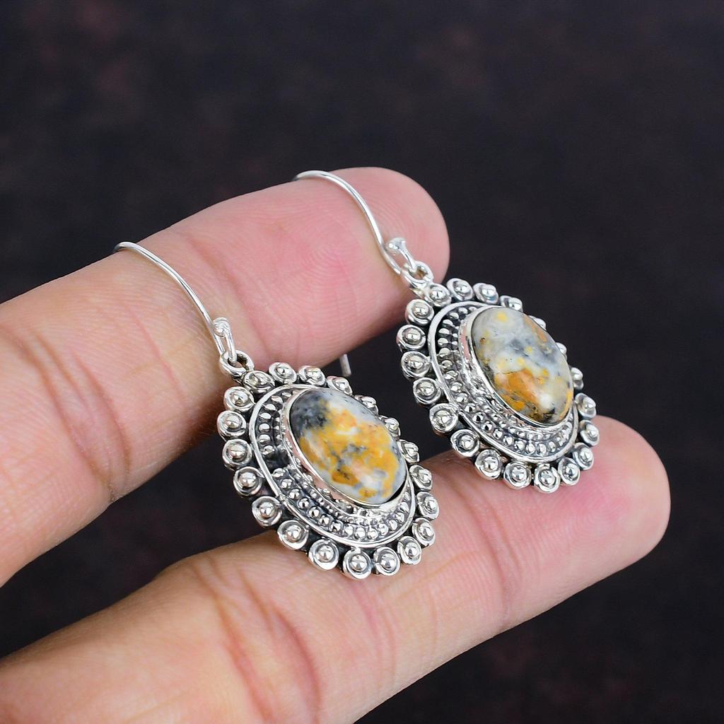 Maligano Jasper Earrings Gemstone Handmade Jewelry Vintage Earring 925 Sterling Silver Earring Designer Jewelry Gifts For Her Dangle Earring