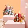 Easter Candle Bunny Table Sign 2D Flat Acrylic Egg Flower Rabbit Decoration Home Living Room Spring Easter Holiday Party Tabletop Ornament