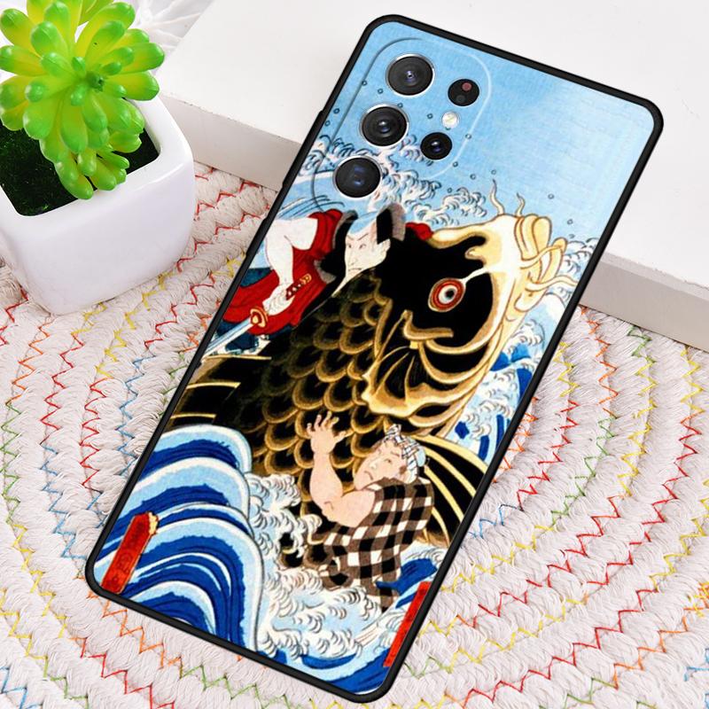 Japanese Koi Silicone Phone Case For Samsung Galaxy Note 10 Pro S26 S25 S24 S23 S22 S21 Plus S25Ultra Capa Cover