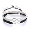Eenvoudige legering 8 tekens oneindige liefde geweven verstelbare armband creatieve vriendschap paar armband armband