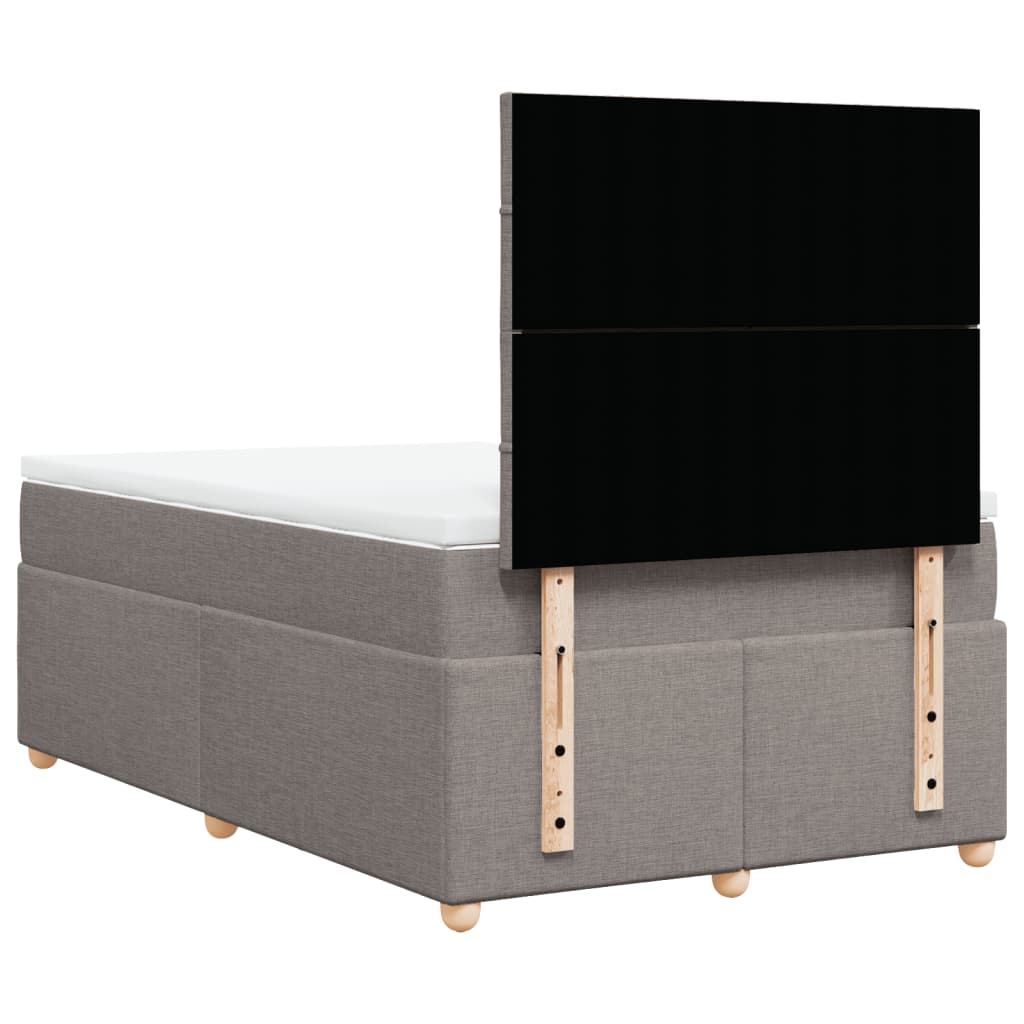 Vidaxl Kontinentalbett Mit Matratze, Taupe, Stoff, 120X200 Cm
