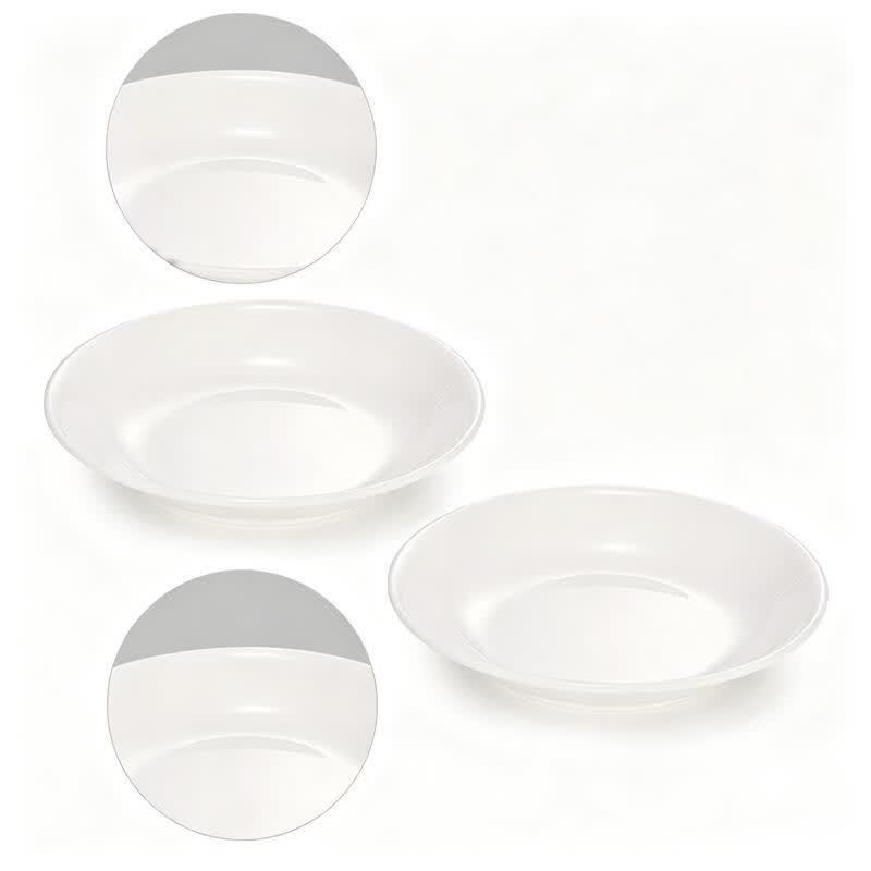 Shaoshan A5 Melamine White Round Deep Dinner Plate