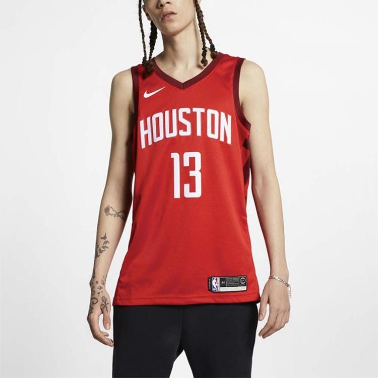 Nike Earned Edition NBA limited Sports Basketball Jersey SW Fan Edition Rockets 13 Red Men's BQ1161-658