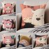 S-Spy X Family Pillow Case Anti-dustmite Pillowcase Invisible Zipper Silky Short Plush Sofa Cushion Cover