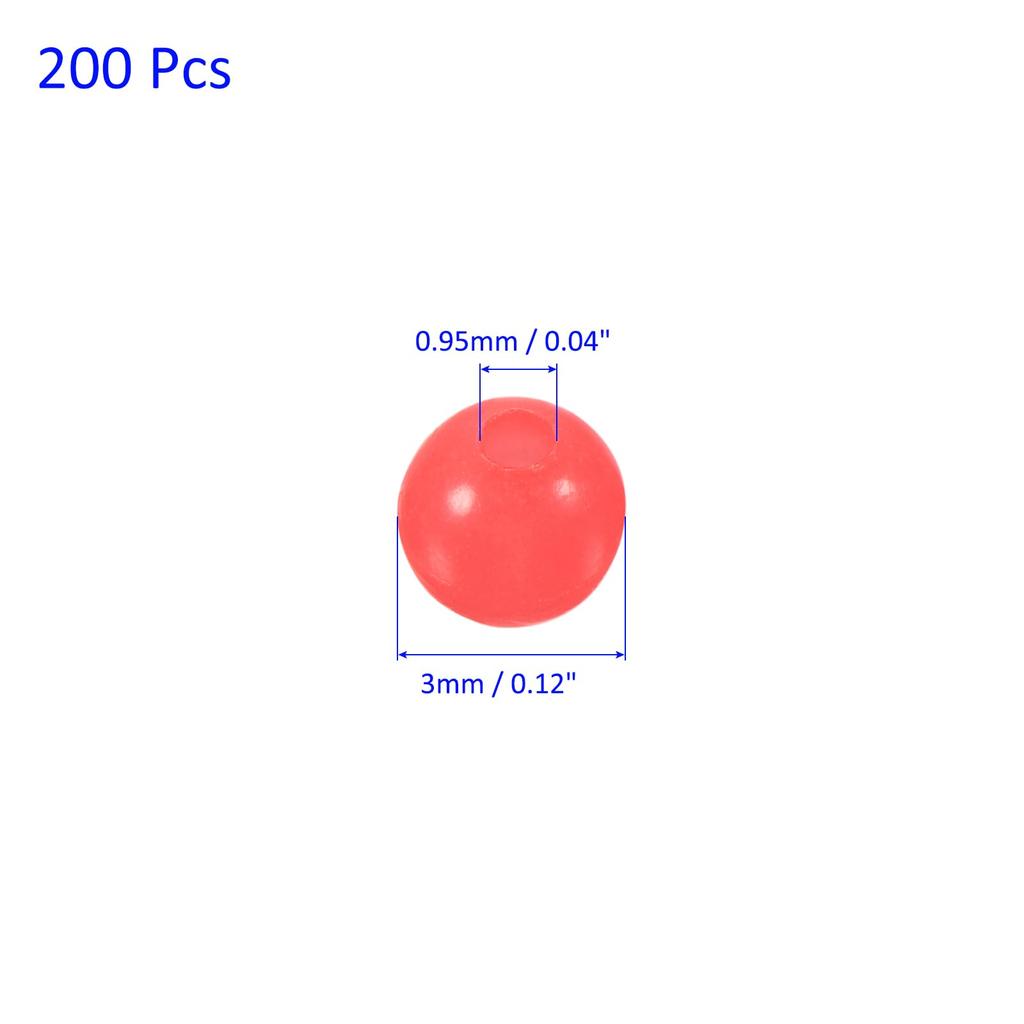 M METERXITY 200pcs Glow Fish Beads - Plastic Luminous Round