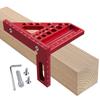 Multi-Functional Aluminum Right Angle Triangle Ruler with Hidden Pin for Woodworking