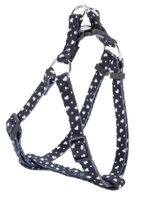 Arnés Petio ARFashion con diseño de corazón y puntos, color negro, para perros ultrapequeños, talla SS
