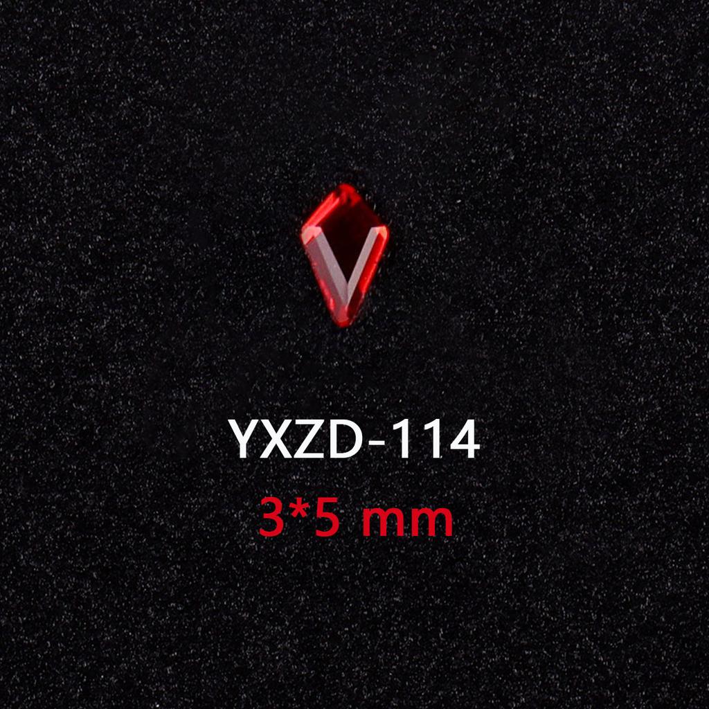 1440 Glass Flat-Bottomed Diamonds, Big Red Special-Shaped Nail Art Diamonds, Diy Wearing Nail Accessories, Materials, Special-Shaped Diamonds