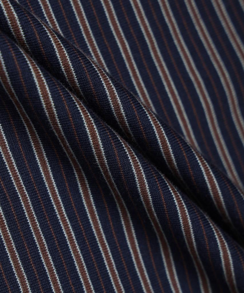 247Silijeu Usa Cotton 32S/2 Multi-Stripe T-Shirt Navy