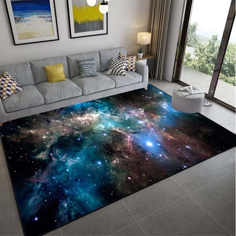 Space Planet Rug Starry Sky Carpet In The Living Room Rug Illusion Rug Home Decor Bedroom Mat Children Carpet Furry Area Rug