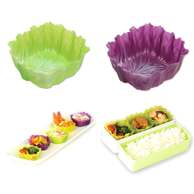 2/4PCS Lunch Dividers Dish Cups Salad Dressing Containers Reusable Resin Kids Bento Box Dividers