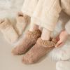Luddiga toffelsockor Vinter Mysiga Plysch Fluffiga Sockor Varma Bekväma Termiska Hem Sovsockor