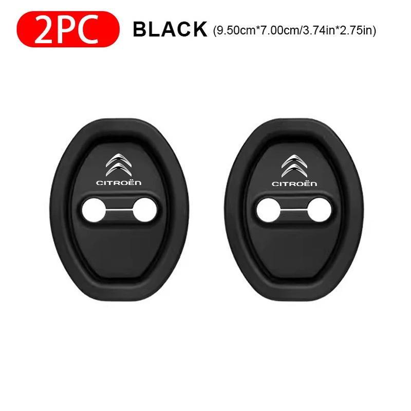 2/4pcs Silicone Car Door Lock Buckle Protector Cover Accessories Sticker For Citroen C1 C2 C3 Grand C4 Picasso C4L VTS C-ELYSEE KW5