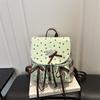 Schoolbag1011 spring new Korean version niche design mint green backpack retro plaid fashion bow backpack