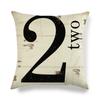 Black And White Minimalist Arabic Numerals Digital Printing Short Plush Pillow Covers For Sofa Office Cushion Cover Home Goods