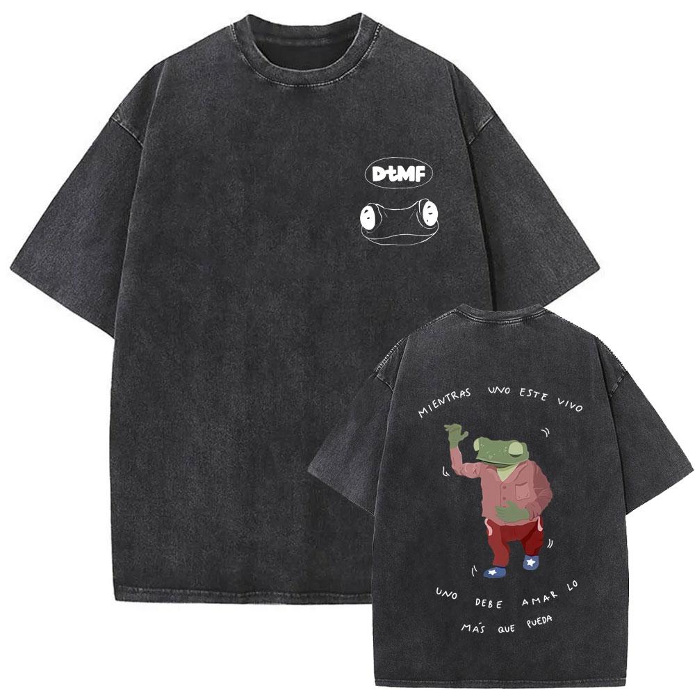 Tricou Vintage Rapper Bad Bunny Spălat Debi Tirar Mas Fotos DTMF World Tour Tricouri Bărbați Femei Modă Hip Hop Tricouri Populare
